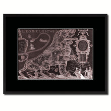 Load image into Gallery viewer, Leo Belgicvs Vintage Vivid Sepia Map Canvas Print, Picture Frames Home Decor Wall Art Decoration Gifts