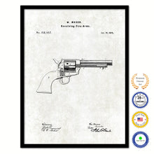 Load image into Gallery viewer, 1875 Revolving Fire Arms Old Patent Art Print on Canvas Custom Framed Vintage Home Decor Wall Decoration Great for Gifts