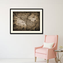 Load image into Gallery viewer, America Vintage Sepia Map Canvas Print, Picture Frame Gifts Home Decor Wall Art Decoration