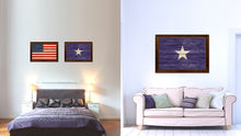 Load image into Gallery viewer, Bonnie Blue in Republic of West Florida Military Flag Texture Canvas Print with Brown Picture Frame Home Decor Wall Art Gifts