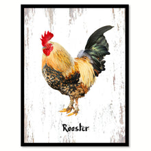 Load image into Gallery viewer, Rooster Bird Canvas Print, Black Picture Frame Gift Ideas Home Decor Wall Art Decoration