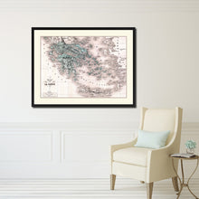 Load image into Gallery viewer, Greece Vintage Antique Map Wall Art Home Decor Gift Ideas Canvas Print Custom Picture Frame
