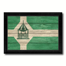 Load image into Gallery viewer, Milford City Connecticut State Texture Flag Canvas Print Black Picture Frame