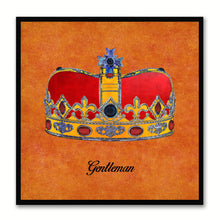 Load image into Gallery viewer, Gentleman Orange Canvas Print Black Frame Kids Bedroom Wall Home Décor