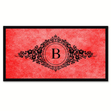 Load image into Gallery viewer, Alphabet Letter B Red Canvas Print, Black Custom Frame