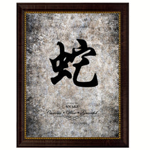 Load image into Gallery viewer, Zodiac Snake Horoscope Canvas Print Brown Picture Frame Home Decor Wall Art Gift Ideas