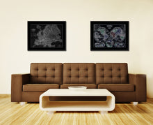 Load image into Gallery viewer, Europe Geological Vintage Monochrome Map Canvas Print, Gifts Picture Frames Home Decor Wall Art