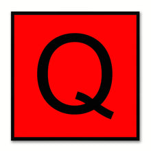 Load image into Gallery viewer, Alphabet Q Red Canvas Print Black Frame Kids Bedroom Wall Décor Home Art