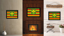 Load image into Gallery viewer, Kanaka Maoli City Hawaii State Vintage Flag Canvas Print Black Picture Frame