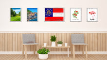 Load image into Gallery viewer, Georgia State Flag Shabby Chic Gifts Home Decor Wall Art Canvas Print, White Wash Wood Frame