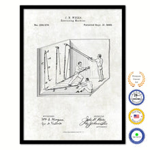 Load image into Gallery viewer, 1880 Exercising Machine Old Patent Art Print on Canvas Custom Framed Vintage Home Decor Wall Decoration Great for Gifts