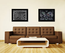 Load image into Gallery viewer, Asia Vintage Monochrome Map Canvas Print, Gifts Picture Frames Home Decor Wall Art