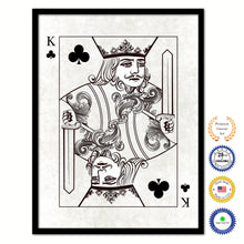 Load image into Gallery viewer, King Clover Poker Decks of Vintage Cards Print on Canvas Black Custom Framed