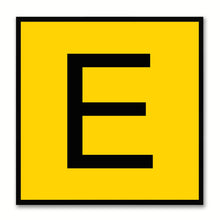 Load image into Gallery viewer, Alphabet E Yellow Canvas Print Black Frame Kids Bedroom Wall Décor Home Art