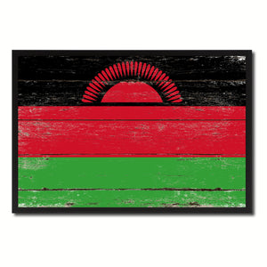 Malawi Country National Flag Vintage Canvas Print with Picture Frame Home Decor Wall Art Collection Gift Ideas