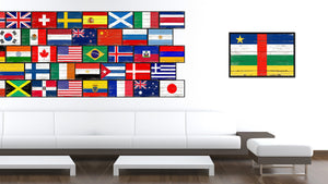 Central African Republic Country National Flag Vintage Canvas Print with Picture Frame Home Decor Wall Art Collection Gift Ideas