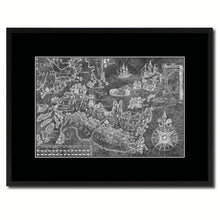 Load image into Gallery viewer, Land Vintage Monochrome Map Canvas Print, Gifts Picture Frames Home Decor Wall Art
