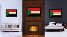Load image into Gallery viewer, Sudan Country Flag Vintage Canvas Print with Black Picture Frame Home Decor Gifts Wall Art Decoration Artwork
