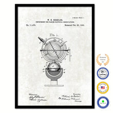 Load image into Gallery viewer, 1895 Instrument for taking nautical observations Old Patent Art Print on Canvas Custom Framed Vintage Home Decor Wall Decoration Great for Gifts
