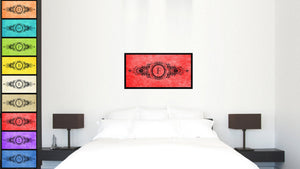 Alphabet Letter F Red Canvas Print Black Frame Kids Bedroom Wall Décor Home Art