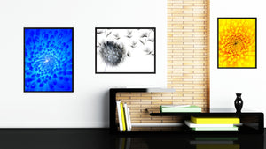 Blue Chrysanthemum Flower Framed Canvas Print Home Décor Wall Art