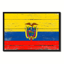 Load image into Gallery viewer, Ecuador Country National Flag Vintage Canvas Print with Picture Frame Home Decor Wall Art Collection Gift Ideas
