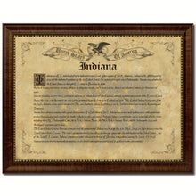 Load image into Gallery viewer, Indiana Vintage History Flag Canvas Print, Picture Frame Gift Ideas Home Décor Wall Art Decoration
