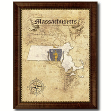 Load image into Gallery viewer, Massachusetts State Vintage Map Home Decor Wall Art Office Decoration Gift Ideas
