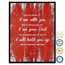 Load image into Gallery viewer, Don&#39;t be afraid for I am with you Bible Verse Scripture Quote Red Canvas Print with Picture Frame
