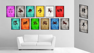 Zodiac Aquarius Horoscope Astrology Canvas Print, Picture Frame Home Decor Wall Art Gift