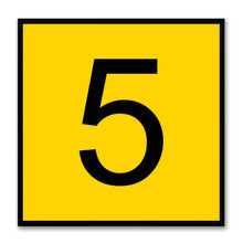 Load image into Gallery viewer, Number 5 Yellow Canvas Print Black Frame Kids Bedroom Wall Décor Home Art
