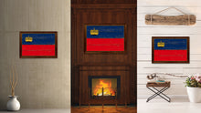 Load image into Gallery viewer, Liechtenstein Country Flag Vintage Canvas Print with Brown Picture Frame Home Decor Gifts Wall Art Decoration Artwork
