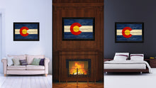 Load image into Gallery viewer, Colorado State Flag Texture Canvas Print with Black Picture Frame Home Decor Man Cave Wall Art Collectible Decoration Artwork Gifts
