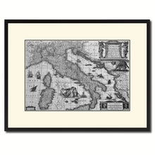 Load image into Gallery viewer, Italy Vintage B&amp;W Map Canvas Print, Picture Frame Home Decor Wall Art Gift Ideas

