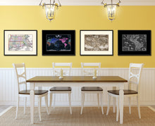 Load image into Gallery viewer, Massachusetts Connecticut Rhode Island Vintage Antique Map Wall Art Home Decor Gift Ideas Canvas Print Custom Picture Frame
