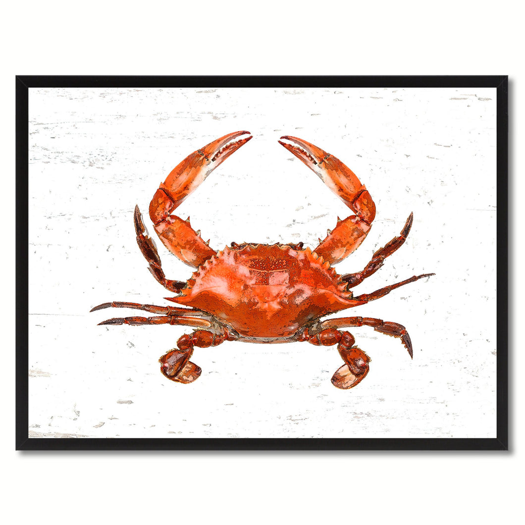 Red Crab Painting Reproduction Home Decor Gifts Canvas Prints Picture Frame Wall Art