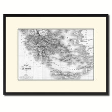 Load image into Gallery viewer, Greece Vintage B&amp;W Map Canvas Print, Picture Frame Home Decor Wall Art Gift Ideas
