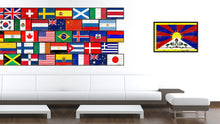 Load image into Gallery viewer, Tibet Country National Flag Vintage Canvas Print with Picture Frame Home Decor Wall Art Collection Gift Ideas
