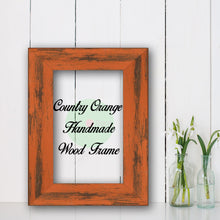 Load image into Gallery viewer, Country Orange Shabby Chic Home Decor Custom Frame Great for Farmhouse Vintage Rustic Wood Picture Frame
