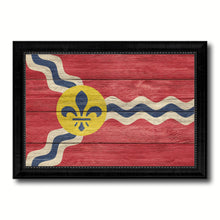 Load image into Gallery viewer, St Louis City Missouri State Texture Flag Canvas Print Black Picture Frame
