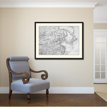 Load image into Gallery viewer, Europe  Asia Vintage B&amp;W Map Canvas Print, Picture Frame Home Decor Wall Art Gift Ideas
