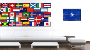 Nato Country National Flag Vintage Canvas Print with Picture Frame Home Decor Wall Art Collection Gift Ideas