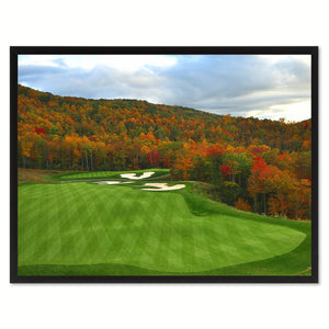 Nestled Golf Course Photo Canvas Print Pictures Frames Home Décor Wall Art Gifts