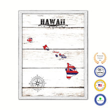 Load image into Gallery viewer, Hawaii Flag Gifts Home Decor Wall Art Canvas Print with Custom Picture Frame
