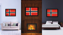 Load image into Gallery viewer, Norway Country Flag Vintage Canvas Print with Black Picture Frame Home Decor Gifts Wall Art Decoration Artwork
