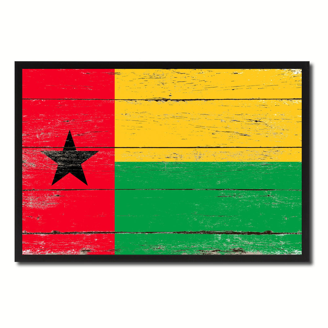 Guinea-Bissau Country National Flag Vintage Canvas Print with Picture Frame Home Decor Wall Art Collection Gift Ideas
