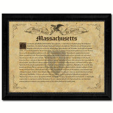 Load image into Gallery viewer, Massachusetts Vintage History Flag Canvas Print, Picture Frame Gift Ideas Home Décor Wall Art Decoration
