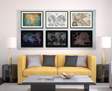 Load image into Gallery viewer, Europe Geological Vintage Vivid Sepia Map Canvas Print, Picture Frames Home Decor Wall Art Decoration Gifts
