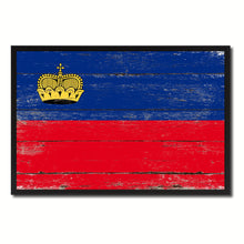 Load image into Gallery viewer, Liechtenstein Country National Flag Vintage Canvas Print with Picture Frame Home Decor Wall Art Collection Gift Ideas
