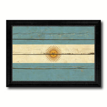 Load image into Gallery viewer, Argentina Country Flag Vintage Canvas Print with Black Picture Frame Home Decor Gifts Wall Art Decoration Artwork
